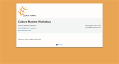 Desktop Screenshot of culturematters.fikket.com